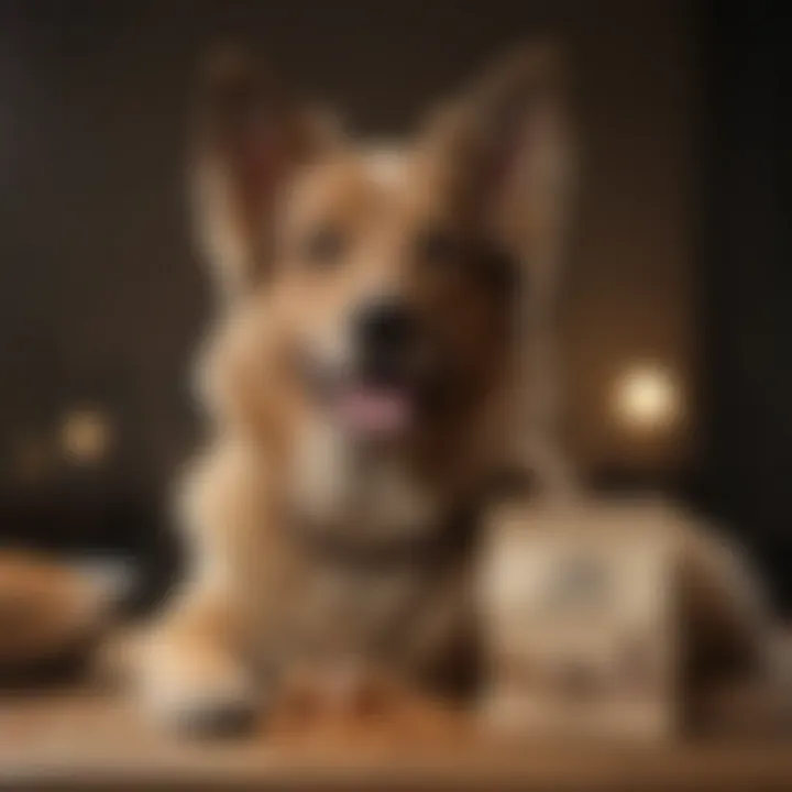 Various hypoallergenic dog food options on display for pet owners.
