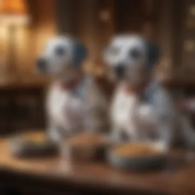 Dalmatians Savoring Their Royal Canin Meals Dalmatians enjoying their meals