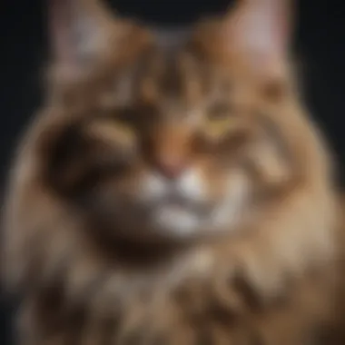 Maine Coon cat with vibrant coat and healthy physique