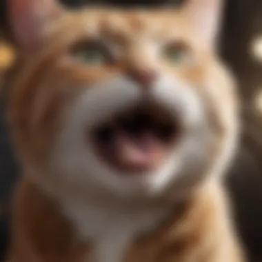 Cat's Reaction to Unpleasant Scents A cat showing a negative reaction to a scent.