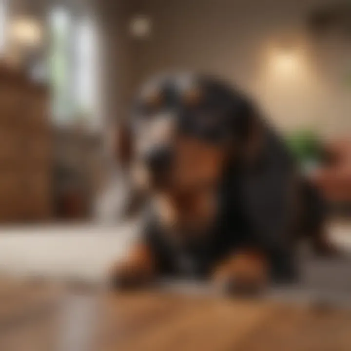 Dachshund in a cozy home environment