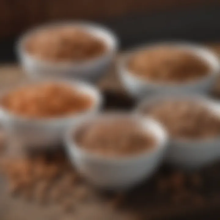 Various flavors of soft chunk dog food displayed in bowls