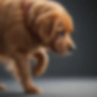 Understanding Anxiety: Tail Posture and Emotions Illustration of a dog's nervous tail posture