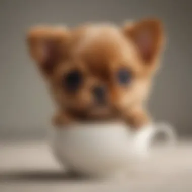 A close-up of teacup dog features, highlighting its unique physical traits.