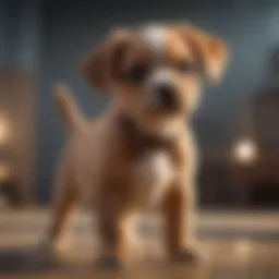 Puppy training spray in a well-lit environment with a dog