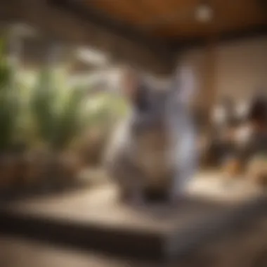 Ideal Chinchilla Enclosure Layout Interior layout of an ideal chinchilla enclosure showcasing multiple levels