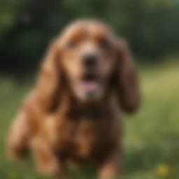 Cocker Spaniel displaying its playful nature