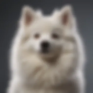 The Fluffy Coat of an American Eskimo Dog American Eskimo Dog showcasing its fluffy coat