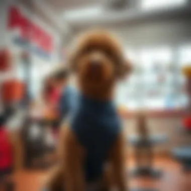 Petco grooming station featuring professional groomers at work