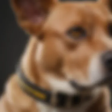 Close-up view of a Fi dog collar showcasing its advanced technology.