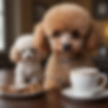 Informed Prospective Owners with a Tea Cup Poodle Prospective owners engaging with a Tea Cup Poodle