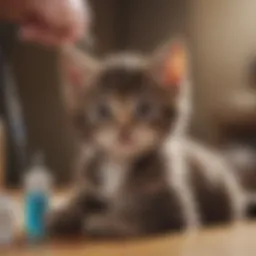 Kitten receiving vaccination