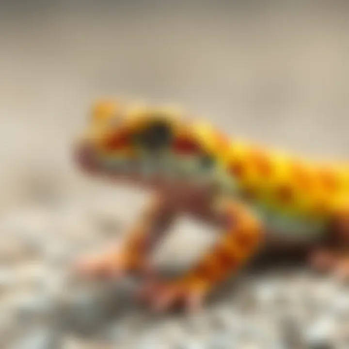 Healthy Leopard Gecko with Vibrant Colors Healthy leopard gecko showcasing vibrant colors