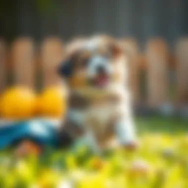 Outdoor Playtime for Puppies A playful puppy enjoying outdoor time