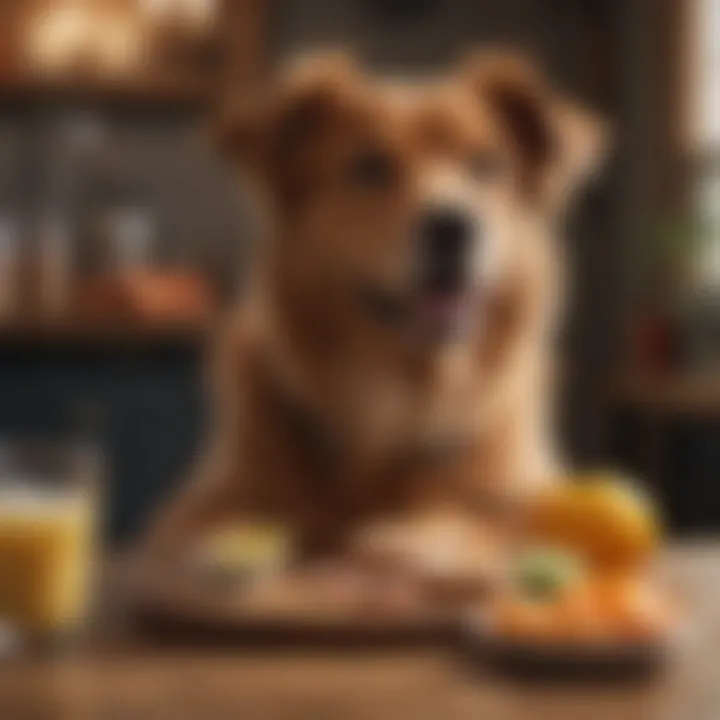 A nutritionist creating a personalized diet plan for a dog