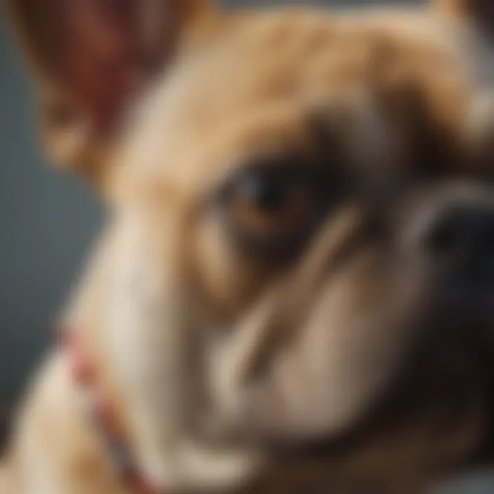 Close-up of a French Bulldog's face showcasing its unique features
