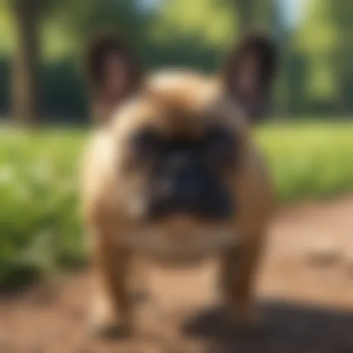 French Bulldog enjoying a sunny day in the park