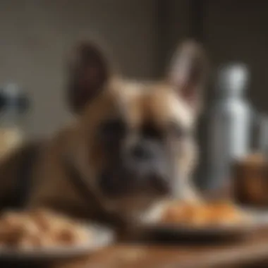 Healthy meals prepared for a French Bulldog
