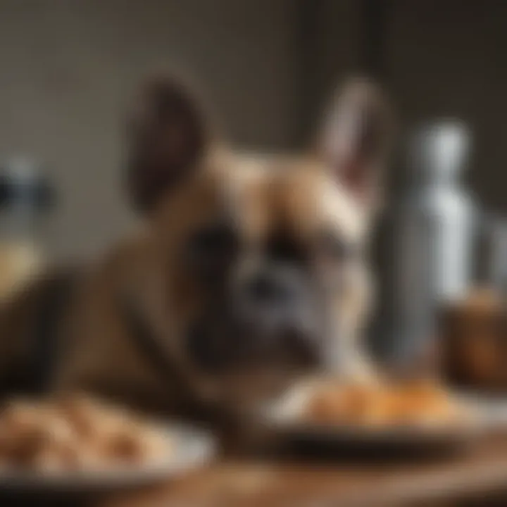 Healthy meals prepared for a French Bulldog