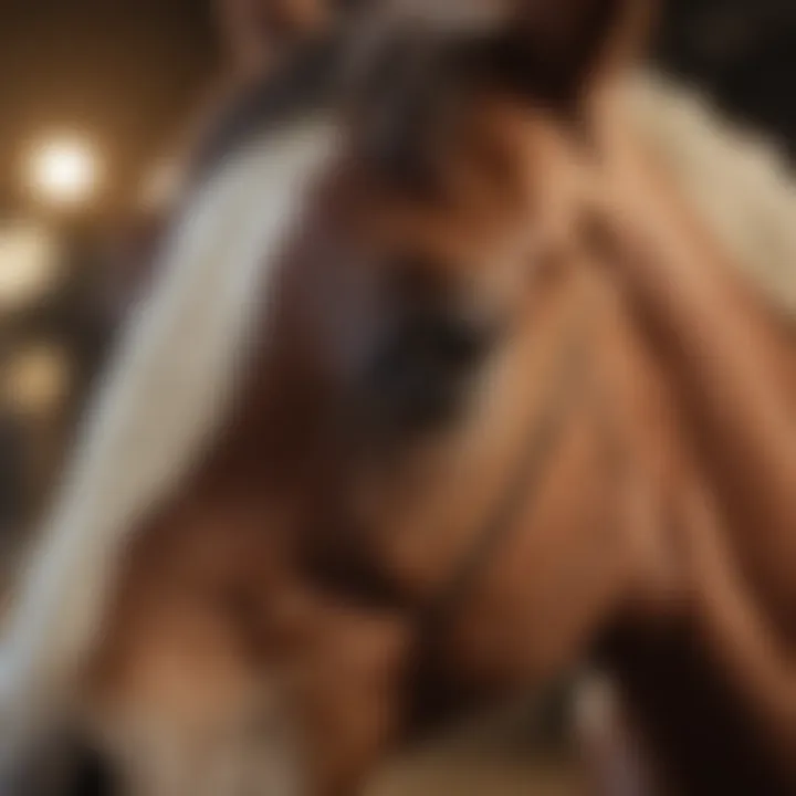 A close-up view of a miniature horse's unique features