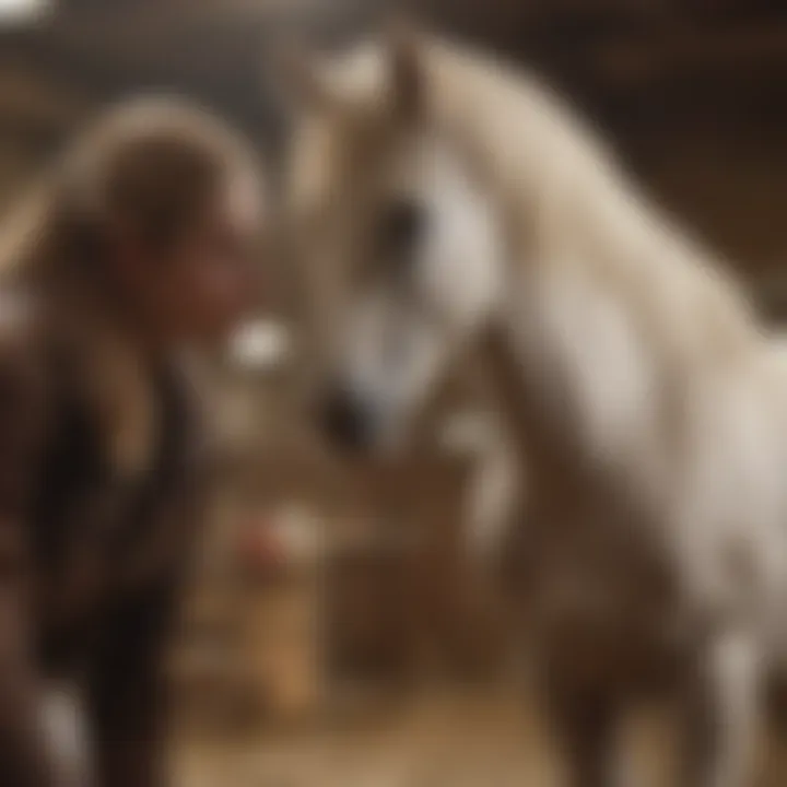 A miniature horse receiving veterinary care