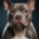 The distinctive features of a Blue Nose Pitbull showcasing its breed characteristics