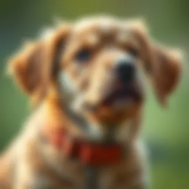 Correction Collar in Action Puppy wearing a correction collar in a training session