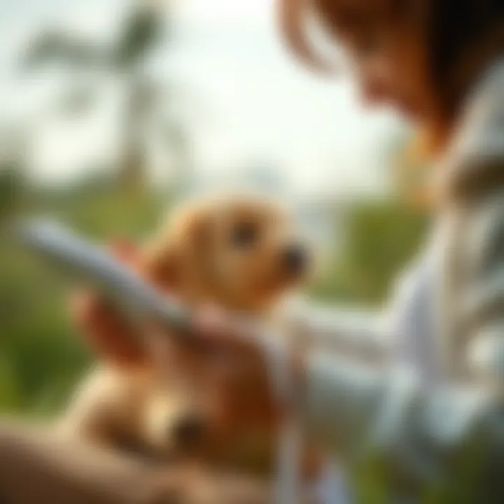 Guidance for Effective Puppy Training Owner reading puppy training guide