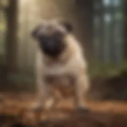 Pug displaying its playful nature