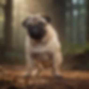 Pug displaying its playful nature