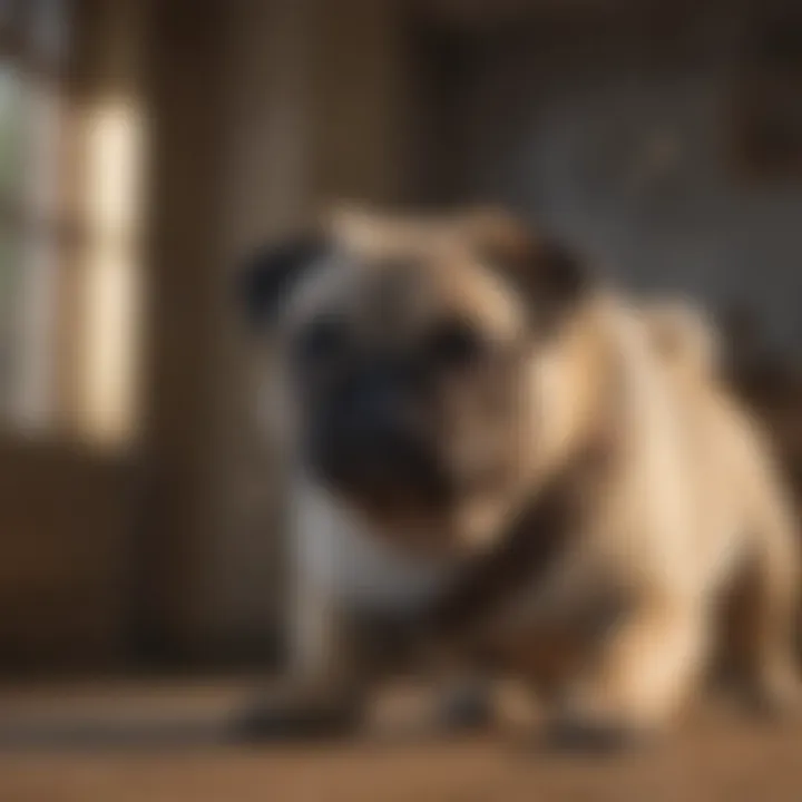 Pug responding to commands