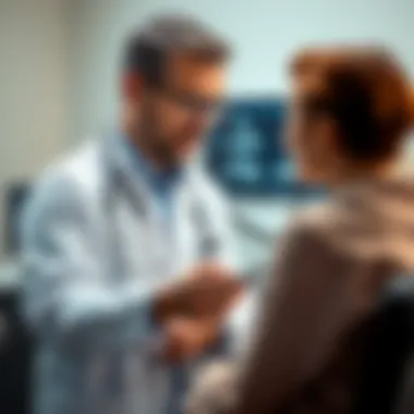 Veterinarian examining ultrasound results on a screen