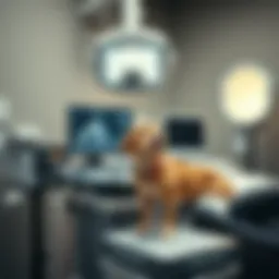 Veterinary ultrasound machine in a clinical setting