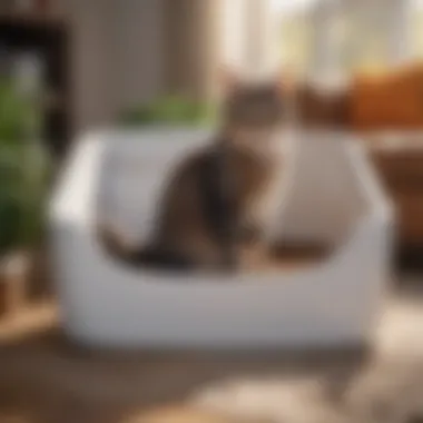 Importance of Clean Litter Box Cat litter box with a clean setup