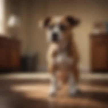 Guilty Dog Inside Home Dog looking guilty after pooping indoors