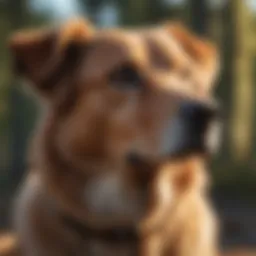 A majestic dog gazing thoughtfully