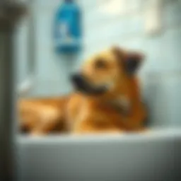 Dog relaxing in a clean environment