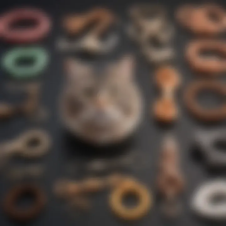 Different types of cat hair knot removers displayed together