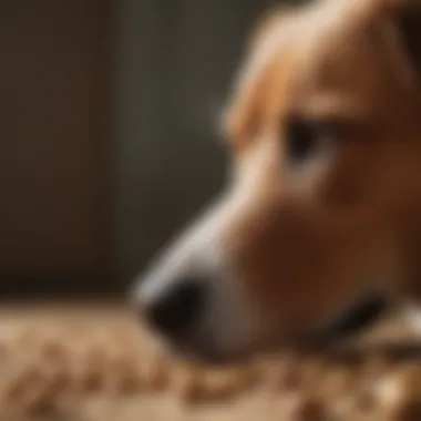 Veterinarian examining a dog with a focus on dietary advice