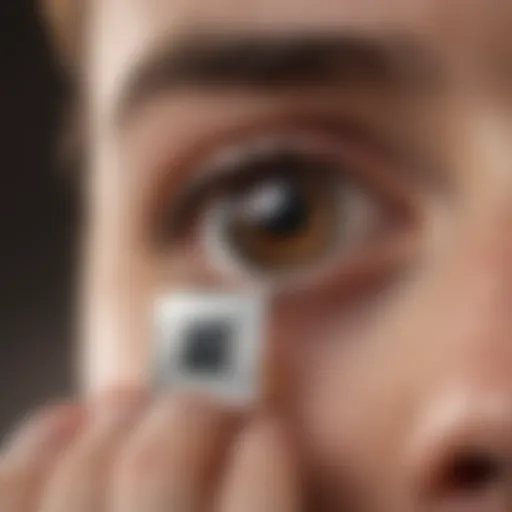 A close-up of a pet microchip being inserted