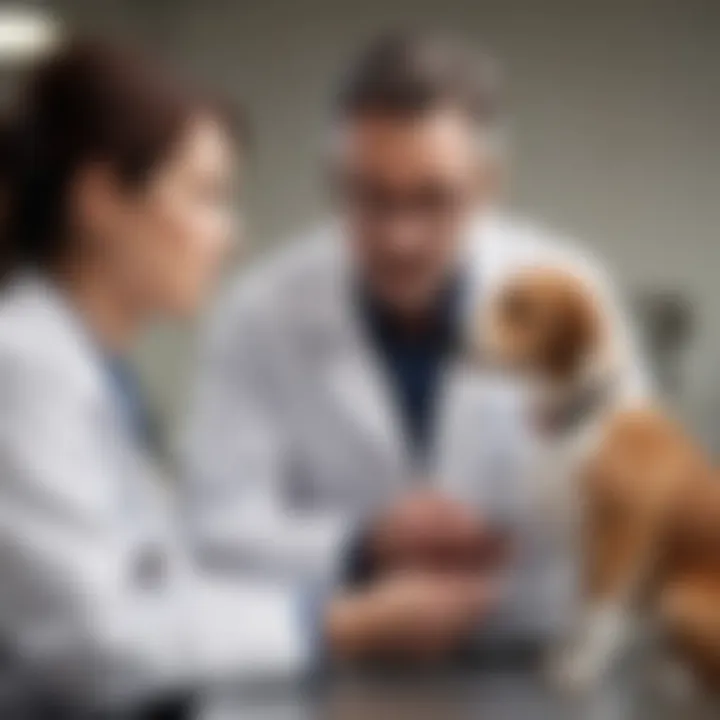 Veterinarian consulting with a pet owner about renal health