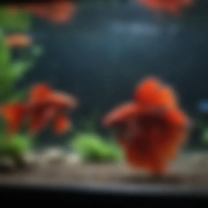 A serene aquarium scene showcasing compatible fish swimming alongside a Betta.