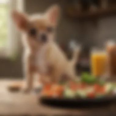 Measuring food portions for Chihuahua puppies