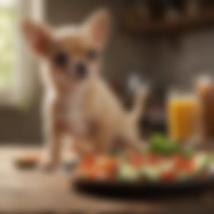 Measuring food portions for Chihuahua puppies