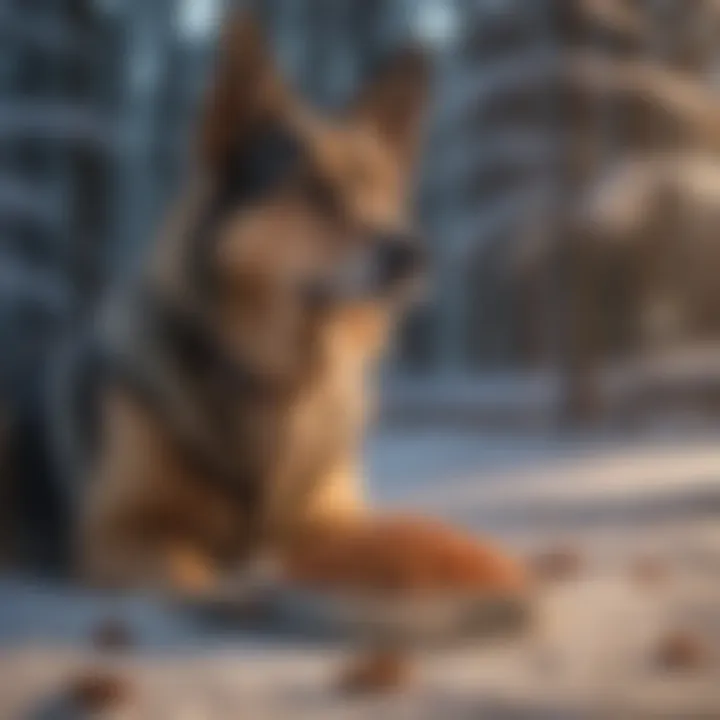 A variety of winter dog food options