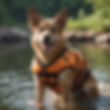 Dog Enjoying Water Adventure in ZippyPaws Life Jacket Dog wearing ZippyPaws Life Jacket during a water adventure